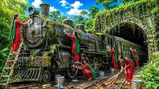 Thumbnail: 🚂 Found an Abandoned Train in a Sealed Tunnel! Incredible Restoration! 🛠️✨#train