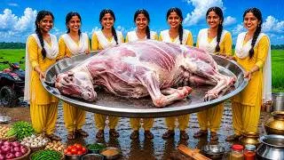 Thumbnail: 🐐 Mega Giant Mutton Biryani Cooking In Village! ✨ 🍛 #Cooking #Village