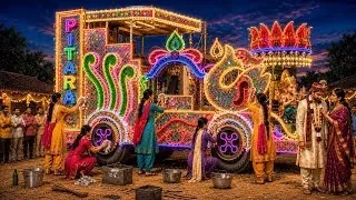 Thumbnail: 💥 100 Feet Giant Wedding DJ Renovation for Rahul's Marriage! 😱🔊💍 #Village #Wedding