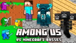 Thumbnail: Among Us vs Minecraft Bosses: Warden x Herobrine x Wither x SCP-096 🎮 Toonz Animation