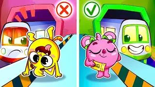 Thumbnail: Subway Safety Rules for Kids | Choo Choo Train Song | Funny Baby Cartoons & Nyrsery Rhymes