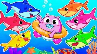 Thumbnail: Beach and Pool Fun for Kids 🦈 Five Little Sharks Song for Kids | Toonzey Songs