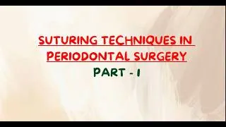 Thumbnail: Suturing techniques in periodontics