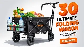 Thumbnail: Ultimate Folding Utility Wagon 🛒 | Heavy-Duty, Compact & Collapsible Cart for Every Need!