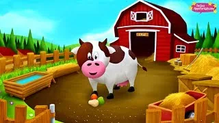 Thumbnail: 10 Farm Animals 🐄 Learn their Names + Sounds 🐖 Animal Story App for Kids