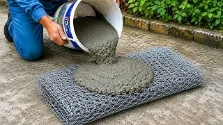 Thumbnail: Pour Cement into Iron Mesh and see what most people don't even imagine happens!😱 Top DIY Tips