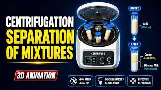 Thumbnail: Centrifugation 🧪 | Separation of Mixtures | Class 9 Science | 3D Animation