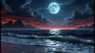 Thumbnail: Night Sea waves - A sound that erases thoughts