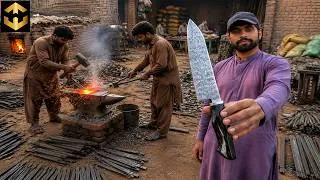 Thumbnail: How Razor Sharp Chef Knives Are Made in Factory | Amazing Damascus  Manufacturing Process