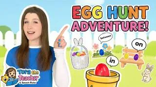 Thumbnail: Easter Egg Hunt Game! | In, On, Under & More | Learn Prepositions for Kids