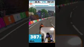 Thumbnail: The final meters of a Zwift race! #cycling #zwift #indoorcycling