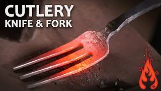Thumbnail: Blacksmithing - Medieval Style Cutlery : Knife and Fork