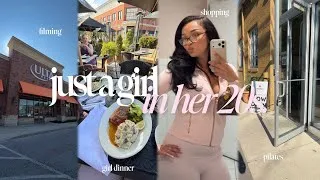 Thumbnail: DAY IN MY LIFE as a girl navigating her 20's 🎀🤍✨ | podcasts, pilates, shopping, girl dinner 