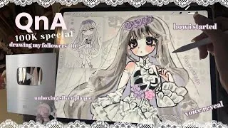 Thumbnail: drawing my followers' OCs + Q&A ✧ cozy iPad asmr⋆·˚ 100k special