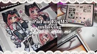 Thumbnail: iPad Air M3 13” (Starlight) ⋆˚꩜｡ aesthetic unboxing & draw with me: chiaki ✧ apple pencil pro