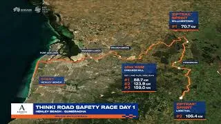 Thumbnail: 2027 Race Routes | THINK! Road Safety Race Day 1