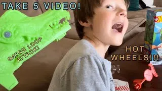 Thumbnail: HOT WHEELS GATOR LOOP! A TAKE FIVE VIDEO!  A FIVE MINUTE VIDEO! ALL THE FUN WITHOUT THE BUILD!