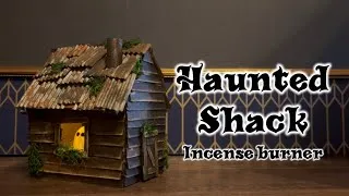 Thumbnail: Haunted Shack Incense Burner DIY with Dollar Tree items. 