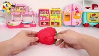 Thumbnail: Story Show | Fruit Cut | Making Colorful Juice | Learn Colors with Kinetic Sand | ToyBus