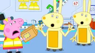 Thumbnail: Peppa Pig Gets STOPPED By ROBOT MISS RABBITS! 😱Lost in the Warehouse | Tales Full Episodes | 20 Mins
