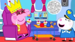 Thumbnail: Peppa Pig Takes a SUPER FANCY Plane Ride! 👑✈️ Luxury Travel | Tales Full Episodes | 18 Mins