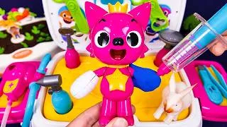 Thumbnail: Pinkfong & Vegetable Farm 💉 Pinkfong visits Doctor 🚑 Ambulance Playset ASMR | Review Toys