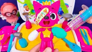 Thumbnail: Pinkfong & Octopus Dancing 💉 Pinkfong visits Doctor 🚑 Ambulance Playset ASMR | Review Toys