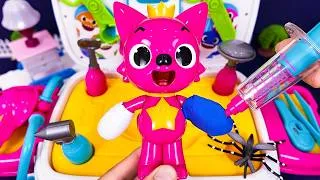 Thumbnail: Pinkfong was Bitten by Mosquitoes 💉 Pinkfong visits Doctor 🚑 Ambulance Playset ASMR | Review Toys