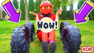 Thumbnail: Artem은 LEGO 자동차를 가지고 놀고, 장난감을 타고 자전거를 타요 | 어린이를 위한 레고 파ᄏ