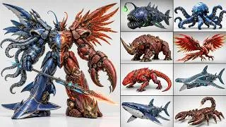 Thumbnail: Ocean Mecha vs  Volcanic Mecha! The Legendary Ultimate Fusion AI Mecha Movie