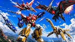 Thumbnail: Mecha Dinosaur Combiner vs  Cyber Pteranodon Cinematic Sci Fi Battle