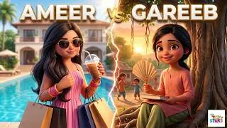 Thumbnail: AMEER vs GAREEB Summer Holidays | Rich Girl vs Poor Girl Emotional Story | ToyStars