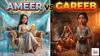 Thumbnail: Garmi - Ameer vs Gareeb | गरीब vs अमीर | Emotional Hindi Moral Story | ToyStars