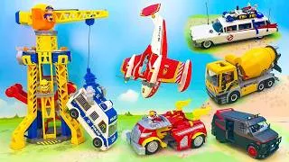 Thumbnail: Toy Paw Patrol Fire Truck, Ghostbusters, Excavator, Police car. Toys Review for Kids.