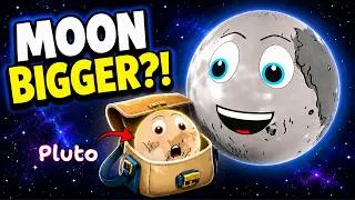 Thumbnail: The Moon Is Bigger Than Pluto?! 🌙 | Quick Planet Facts