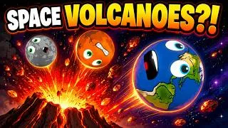 Thumbnail: Volcanoes in Space! 🌋 Earth Was Wrong!  Planets for Kids