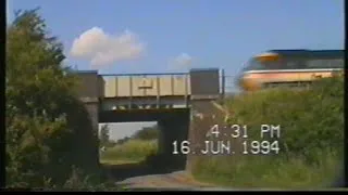 Thumbnail: Pilning; A Welsh bound HST crosses over Station Road at 4:31pm 16/06/1994