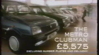Thumbnail: Rover Metro Clubman car advert with Michael Barrymore - Broadcast 26th December 1989 HTV (UK)