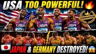 Thumbnail: USA HUMILIATES Japan & Germany in INSANE 4x400 Relay DOMINATION 🇺🇸🔥in  Bahamas