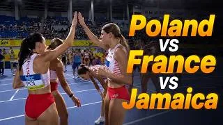 Thumbnail: Poland vs France vs Jamaica!  Women’s 4x400m Relay
