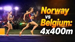Thumbnail: Norway vs Belgium 4x400m