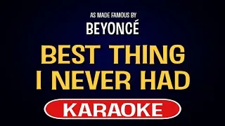 Thumbnail: Beyonce - Best Thing I Never Had (Karaoke Version)