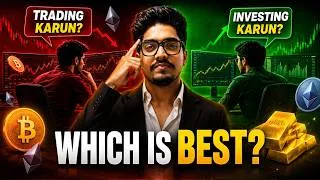 Thumbnail: Crypto Trading vs Crypto Investing: Which Makes More Money in India?
