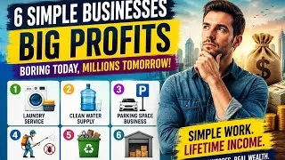 Thumbnail: 6 Boring Businesses That Can Make You Rich | Low Competition, High Profit Business Ideas 2026