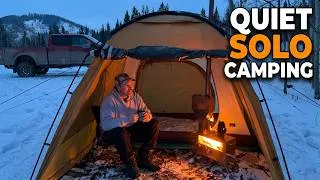 Thumbnail: Winter Hot Tent Camping | Quiet Night Alone in the Snow