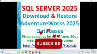 Thumbnail: How to download and restore Adventure Works Databases in SQL Server 2025