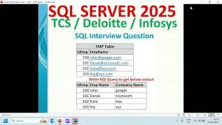 Thumbnail: SQL Interview | Scenario based SQL interview Question | Experienced SQL Interview questions