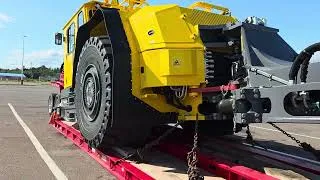 Thumbnail: Huge Underground Mine Dump Truck on a Tractor Trailer with no Dump Box #mineing #truck #dumptruck 