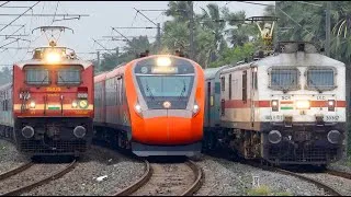 Thumbnail: [18 In 1] Train Videos HIGH SPEED Indian Trains | Vande Bharat + Rajdhani + Super Fast Trains