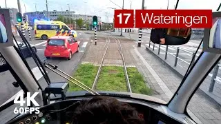 Thumbnail: Saturday evening in the city | 🚊 HTM Line 17 | 4K Tram Cabview | 🇳🇱 The Hague | Siemens Avenio
